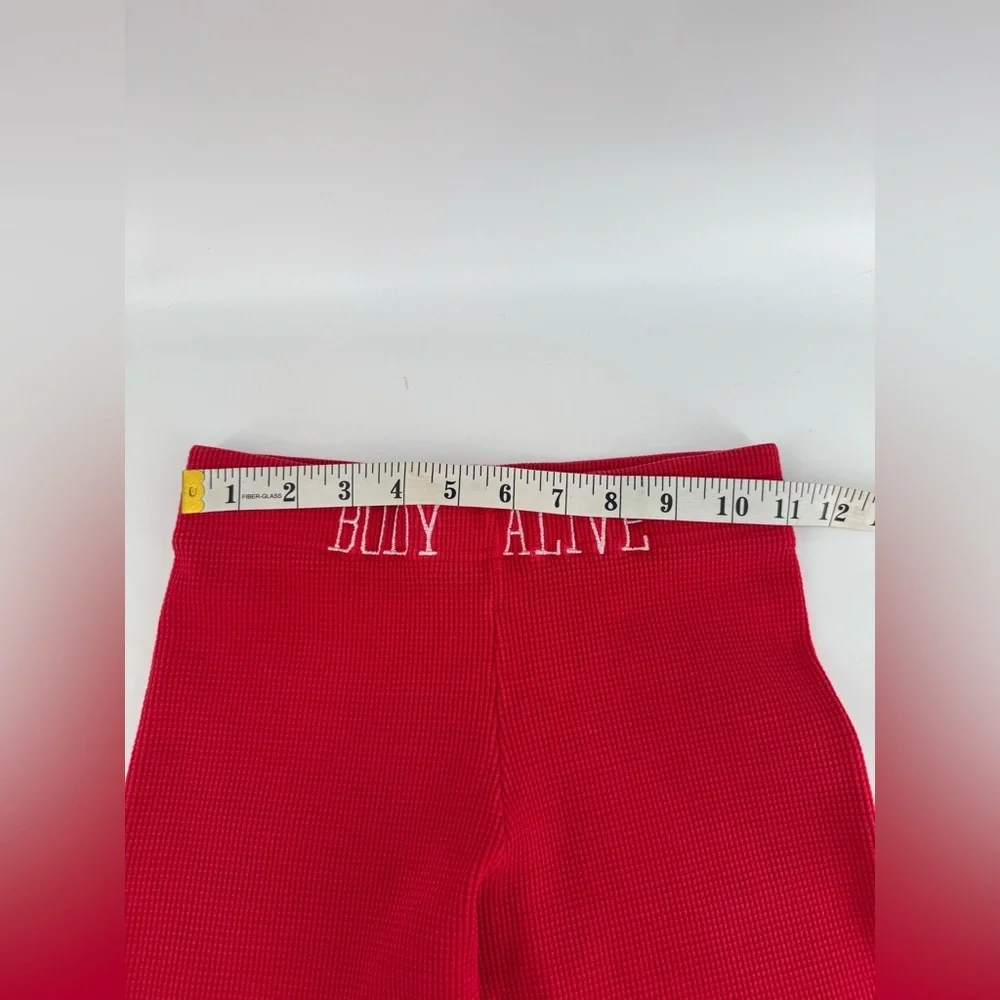 Vintage Womens Red Rib Biker Shorts Medium - Picture 4 of 6